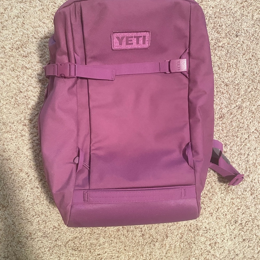 YETI Purple Backpack with Adjustable Straps and Top Handle